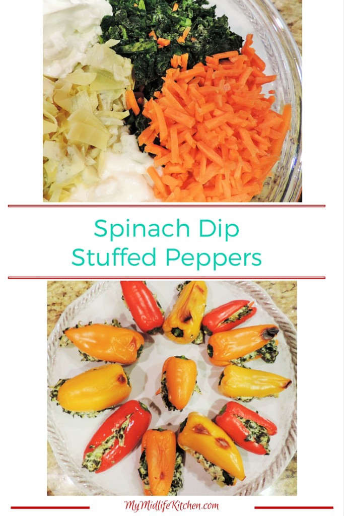 Spinach Dip Stuffed Peppers