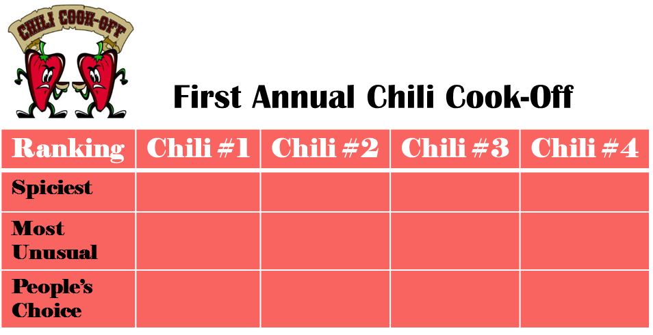 How To Judge A Chili Cook Off