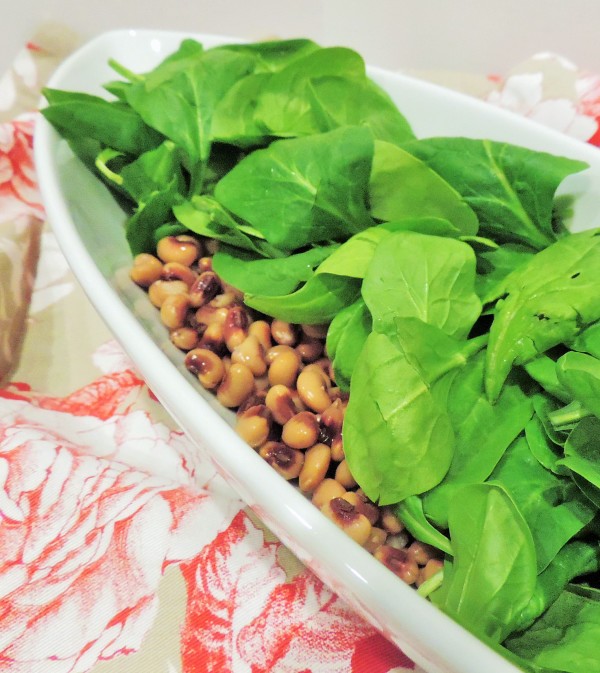 Spinach and Black Eyed Peas
