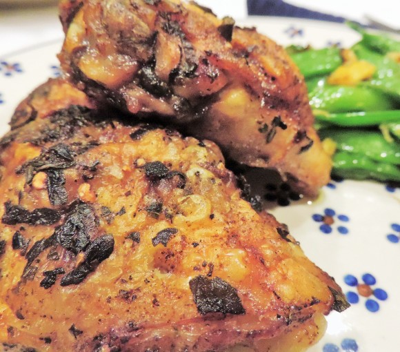 Chicken Thighs with Pea Pods