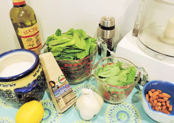 Spinach Pesto Ingredients