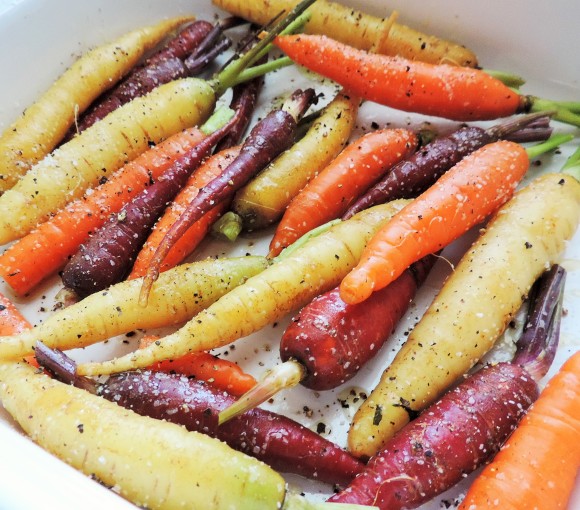 Tri-Colored Roasted Carrots
