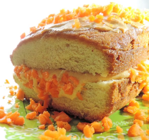 Carrot Cake Yogurt-Topped Chai Pound Cake