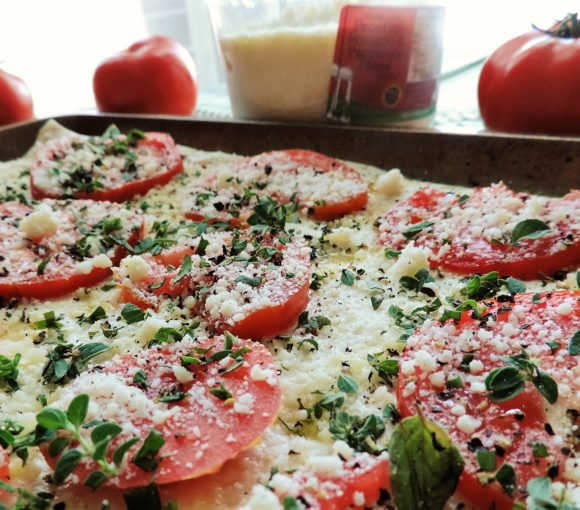 Easy Summer Tomato Flatbread Assembly
