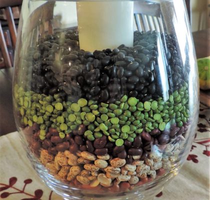 Dried-Bean-Candle-Centerpiece