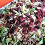 Brussels Sprout Quinoa Salad with Cranberries