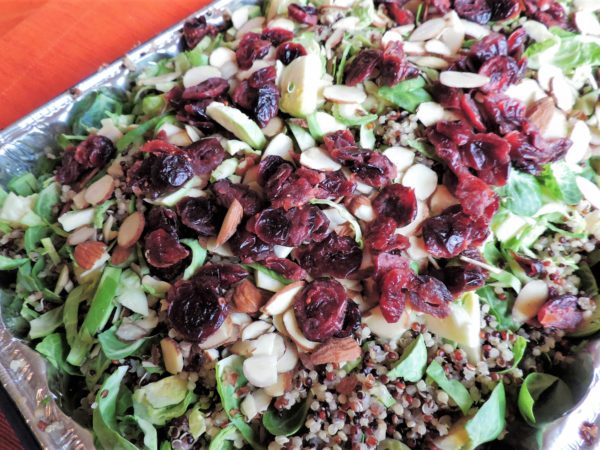 Brussels Sprout Quinoa Salad with Cranberries